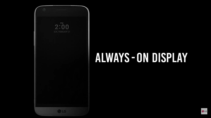 LG G5 Always On display