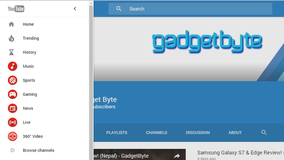 Material Design Youtube
