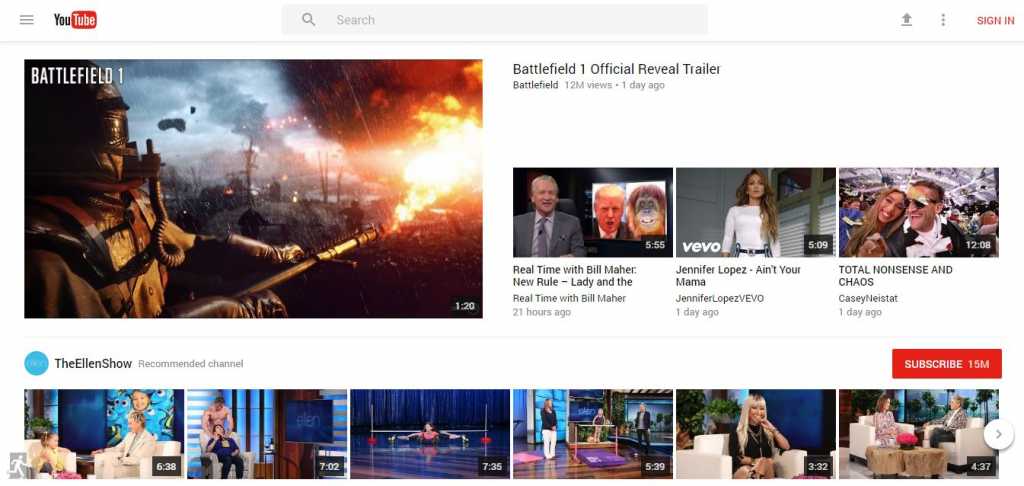 Material Design Youtube