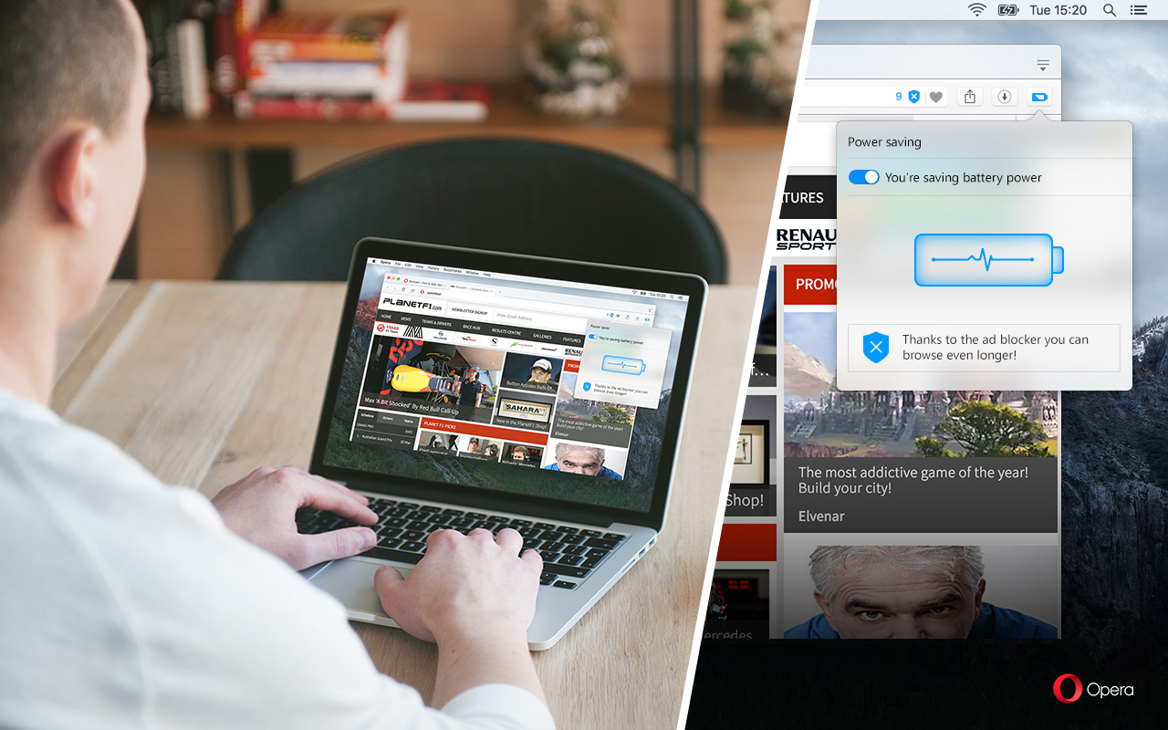 Get 50% more browsing hours with the new Opera Browser