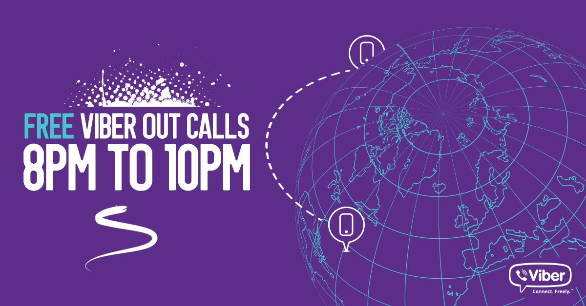 Viber offers free calls to any number in 52 countries
