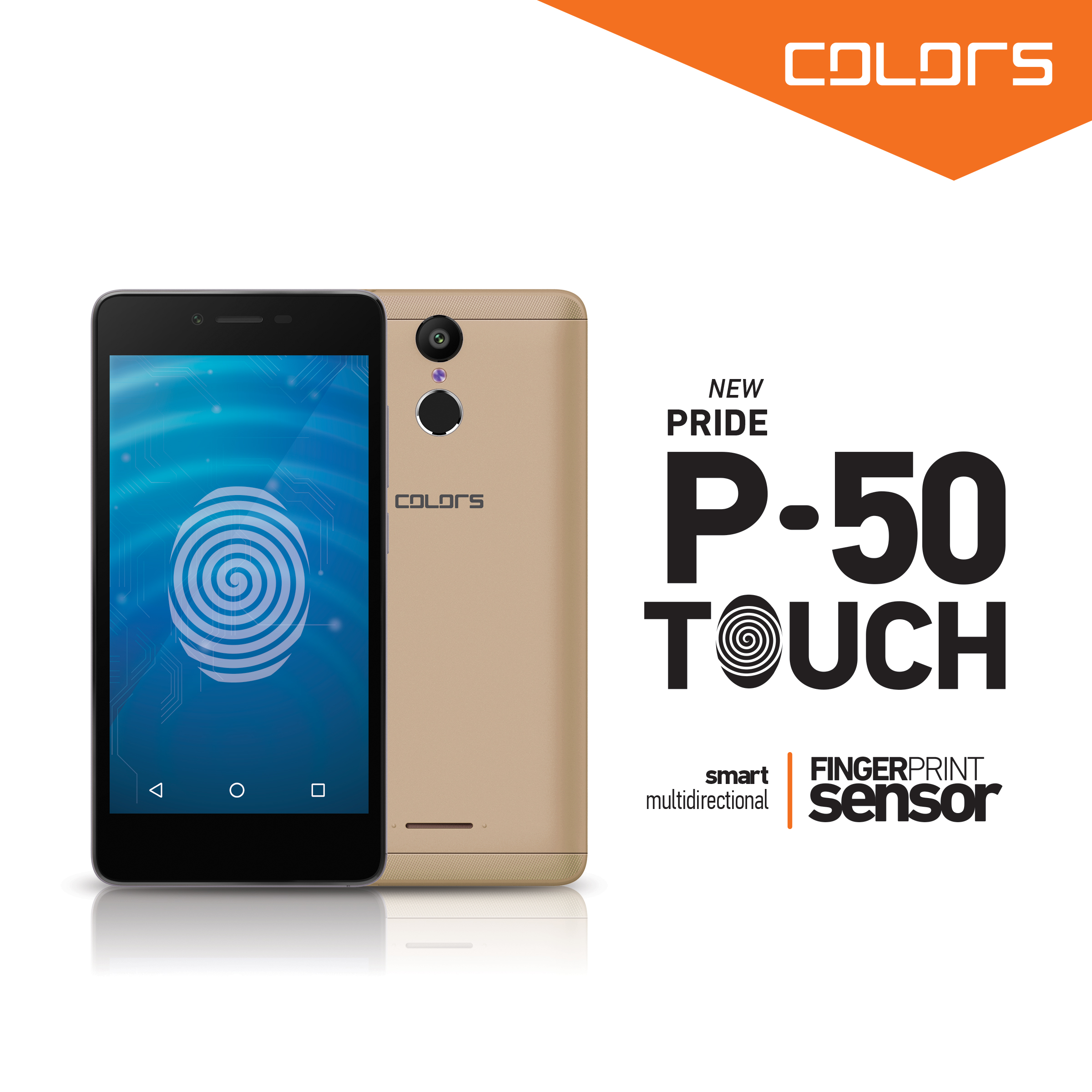 Colors Pride P-50 TOUCH with multidirectional fingerprint sensor launched