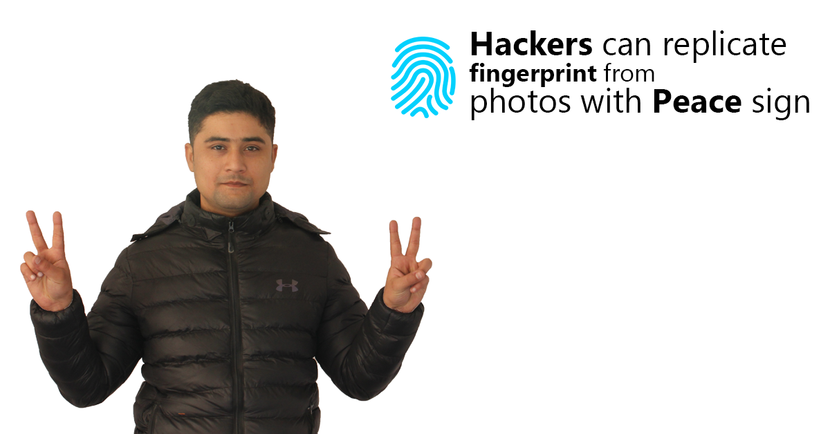 Hackers can replicate fingerprints from photos with peace sign