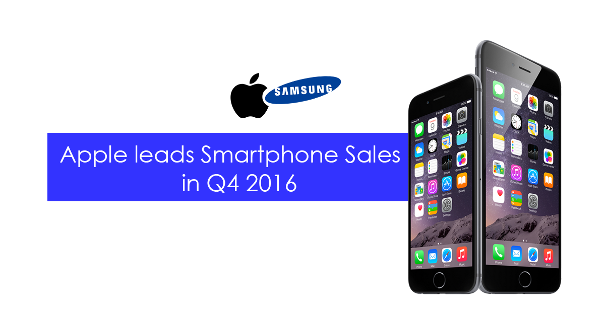 Official: Apple Leads Samsung in Smartphone Sales in Q4 2016