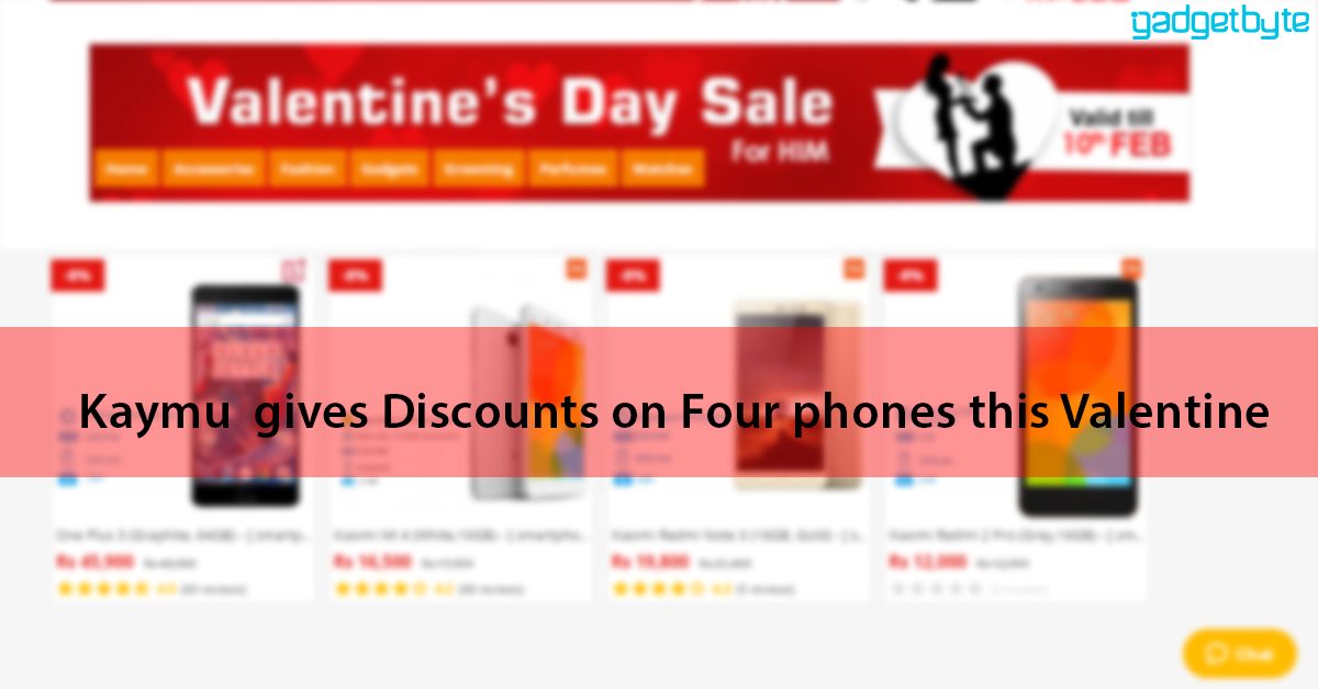 Kaymu giving discounts on Four Phones this Valentine