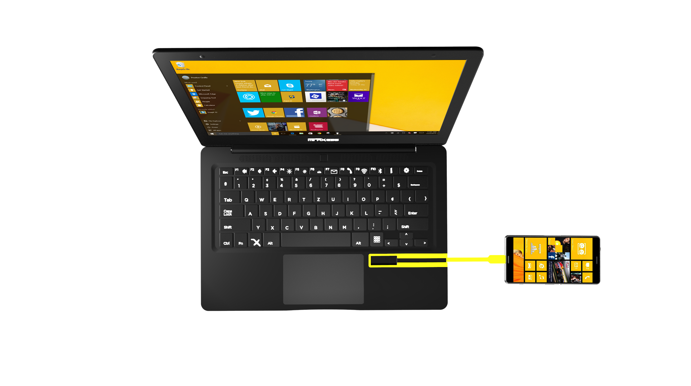 Mirabook turns your phone into a laptop