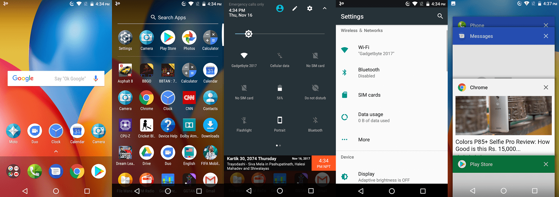 moto E4 plus software ui