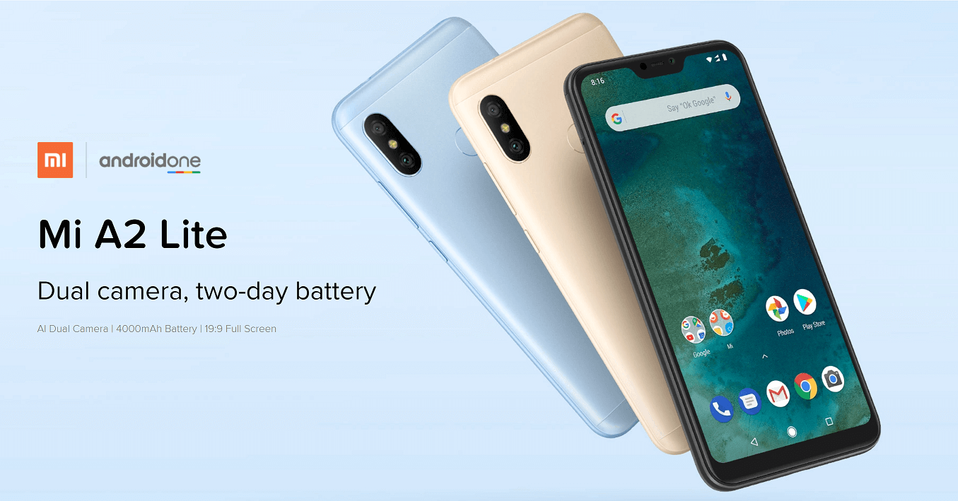 Xiaomi announces the Mi A2 Lite with Android One, Dual Cameras, Notch display
