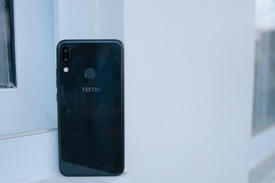 Tecno camon i2 back black plastic glossy body 