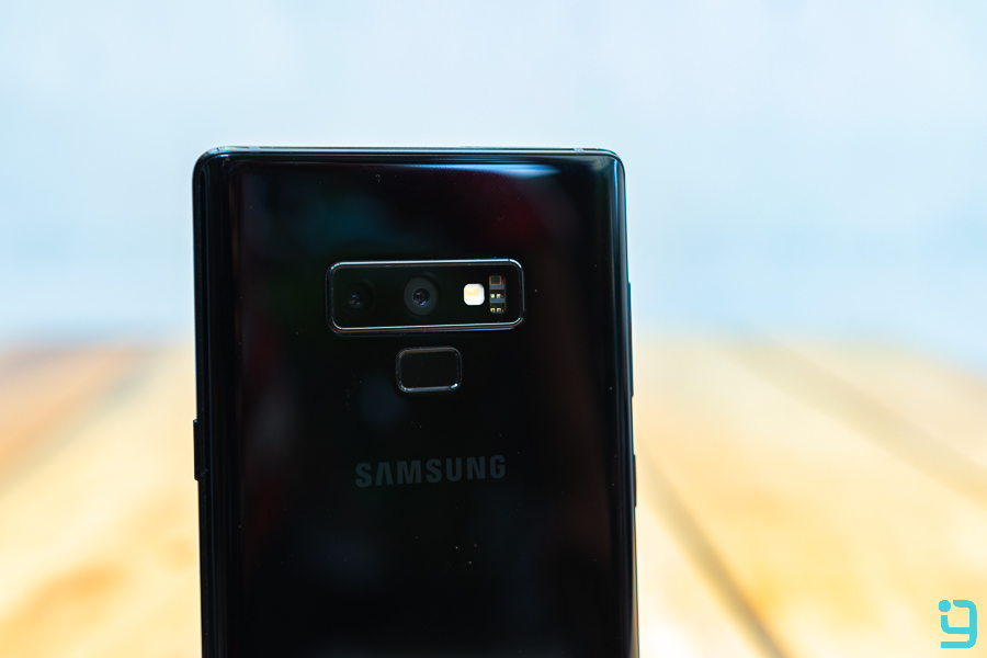 samsung galaxy note 9 cameras dual aperture LED flash fingerprint scanner 