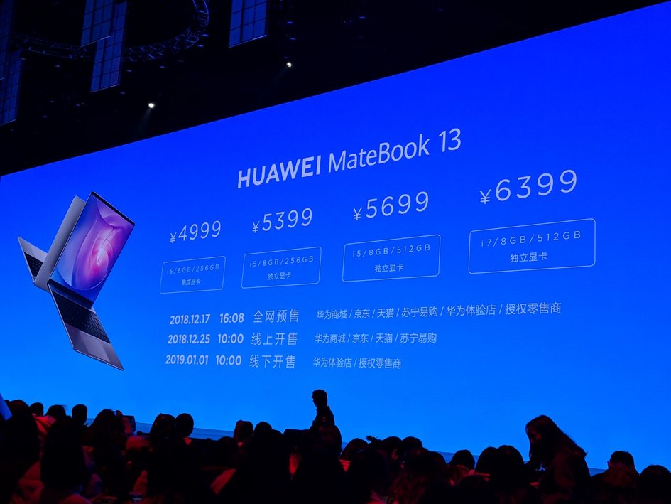 huawei matebook 13 pricing