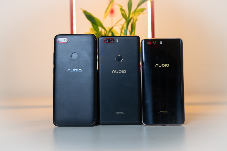 nubia v18 vs nubia z17 lite vs nubia z17 miniS design
