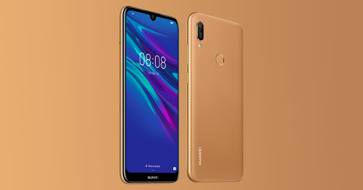 Huawei Y6 2019 launched with 6.09-inch teardrop display and a faux leather back finish