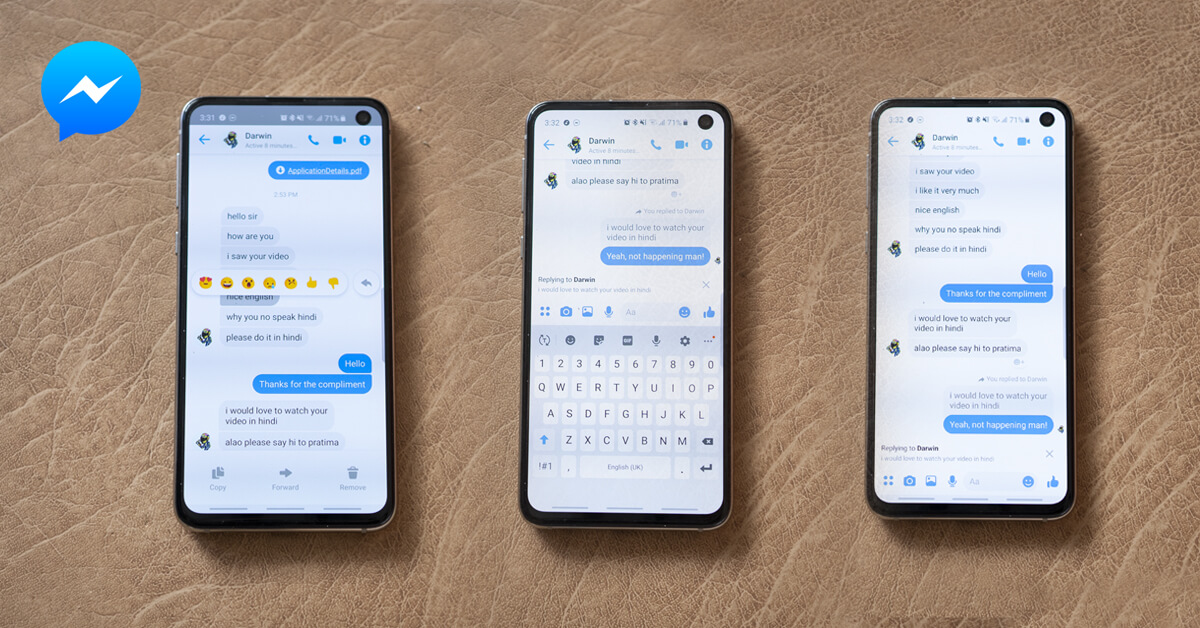 Facebook Messenger adds Quoted Replies feature