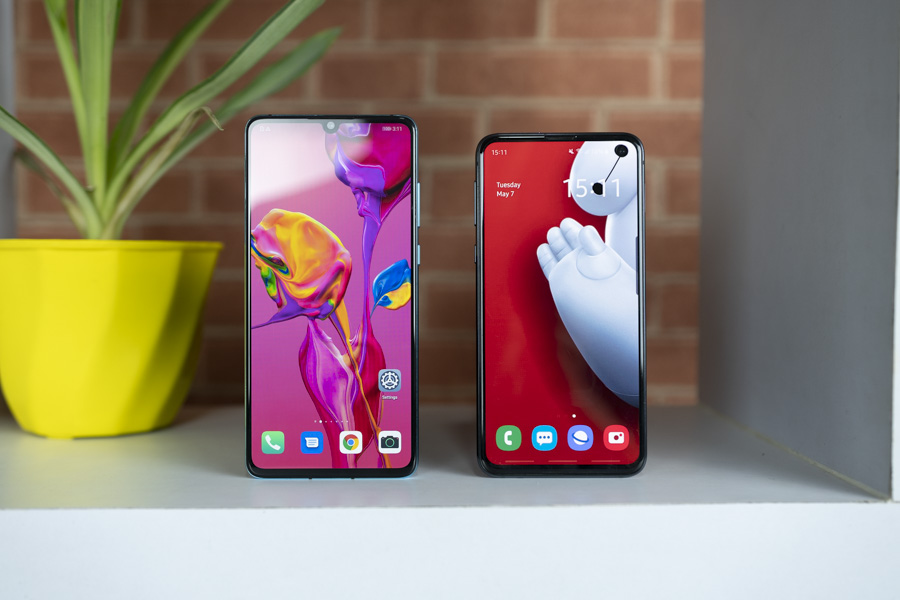 samsung galaxy s10e vs huawei p30 display