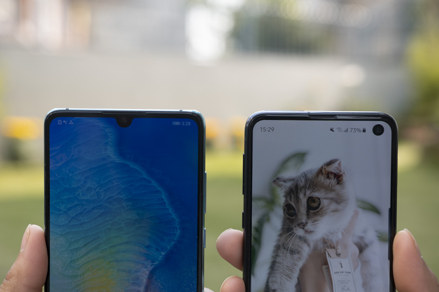 samsung galaxy s10e vs huawei p30 front camera
