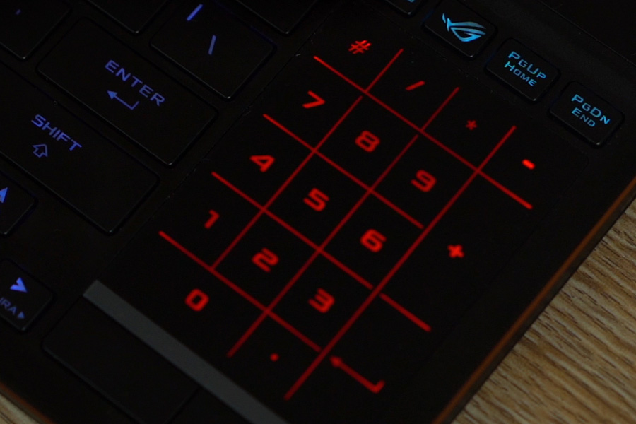 asus rog zephyrus s numpad