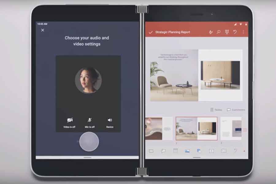 Microsoft Surface Duo Dual Screen Usage