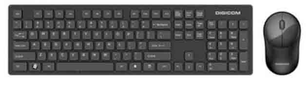 Digicom wireless keyboard mouse combo