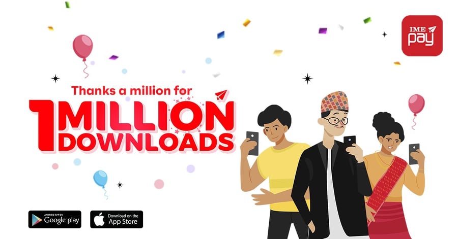 IME Pay, the fastest growing payment app of Nepal surpasses 1 million downloads on Play Store