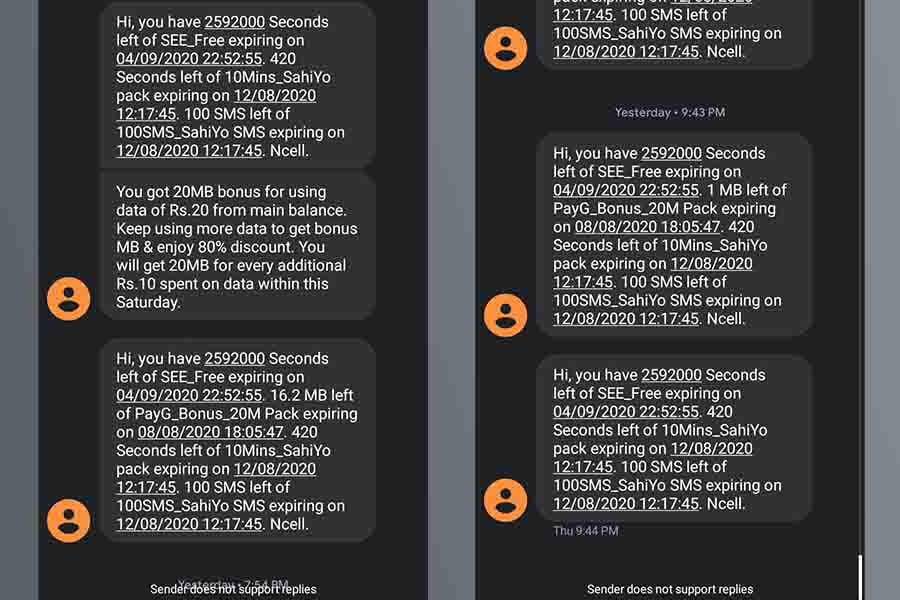 Ncell Power SIM - Bonus on Balance Usage