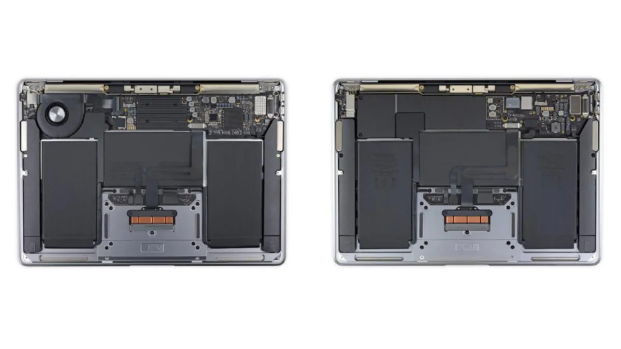m1 macbook air vs pro internals