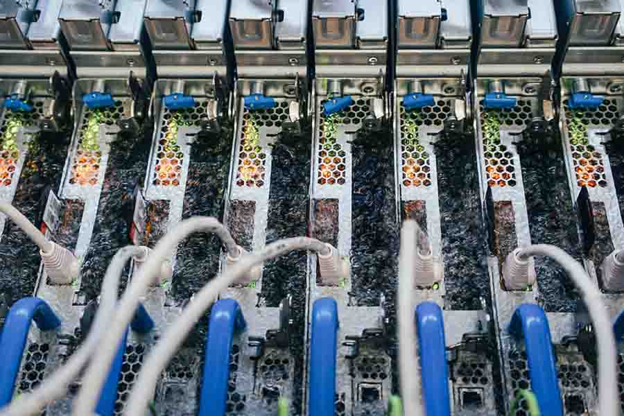 Boiling fluid in two phase immersion cooling tank