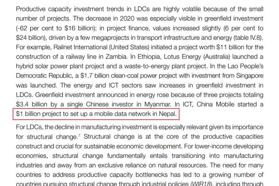 China Mobile plan to invest $1 in Nepal