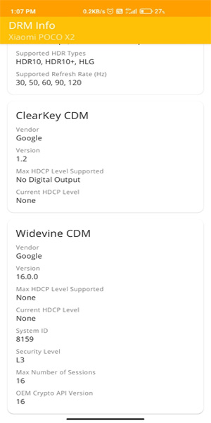 Poco X2 Widevine downgrade