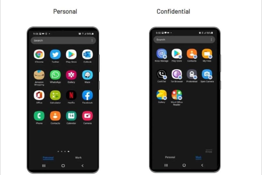 Sirin V3 Personal and Work Space Mode