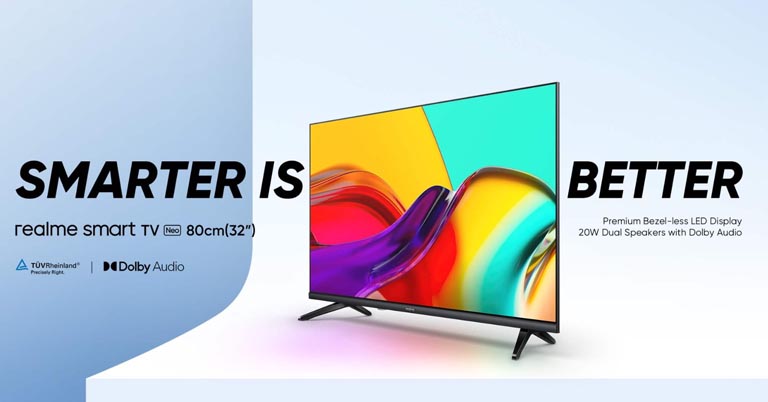 Realme Smart TV Neo 32" launched with bezel-less design, Dolby Audio