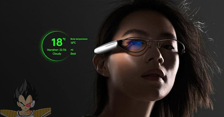 Oppo Air Glass "assisted reality" device unveiled with a Saiyan Scouter-like design