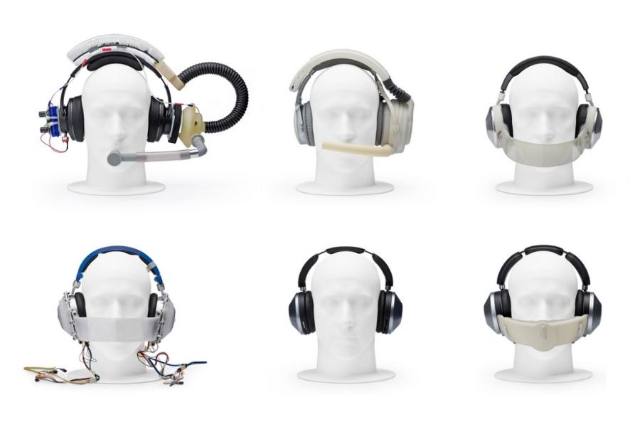 Dyson Zone prototypes throughout the yaers