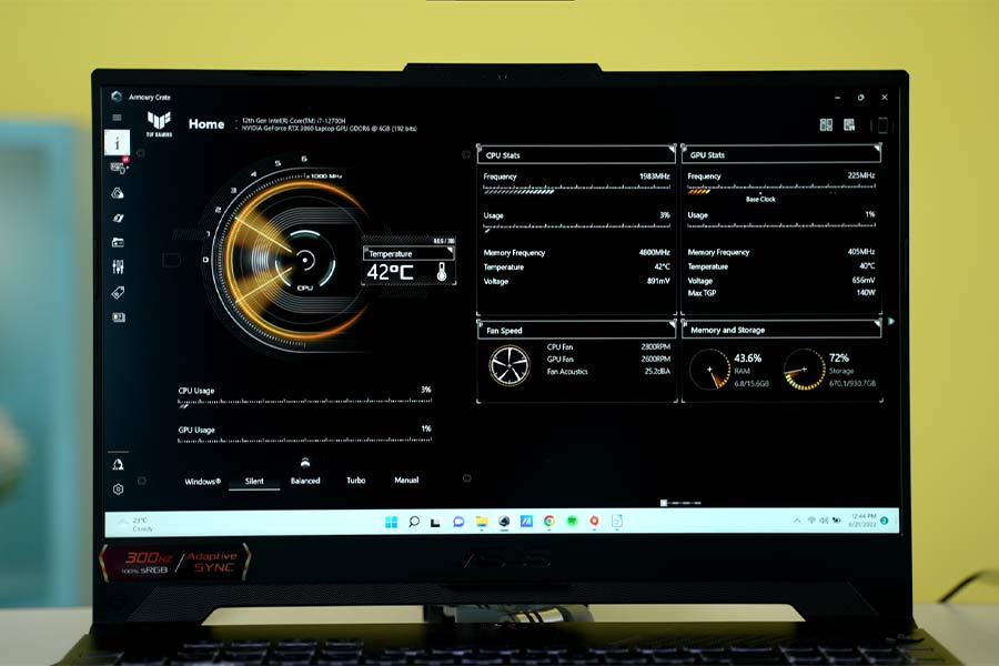 Asus TUF Gaming F15 2022 - Armoury Crate