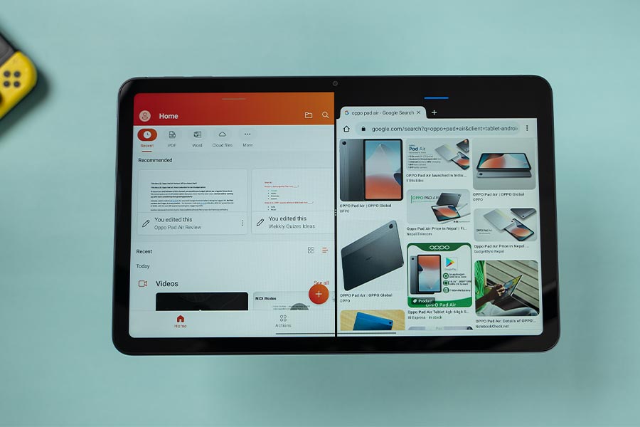 Oppo Pad Air Split screen