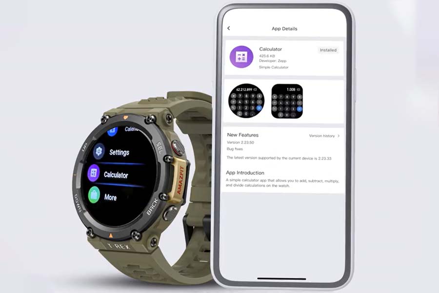 Amazfit T-Rex 2 with Zepp App