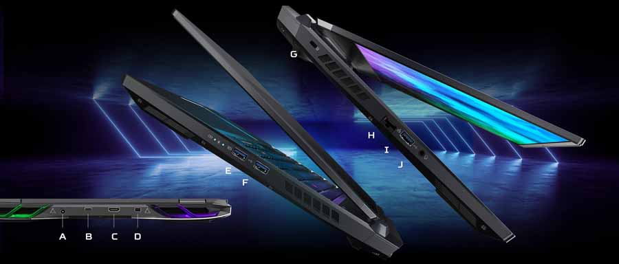 Acer Predator Helios 300 2022 Ports