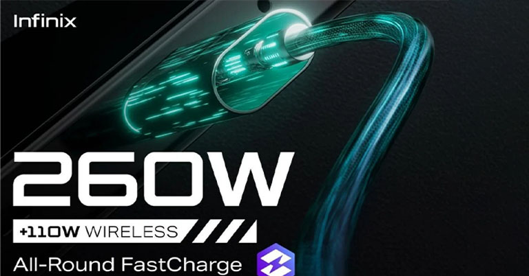 Infinix unveils its 260W wired and 110W wireless fast charging solution