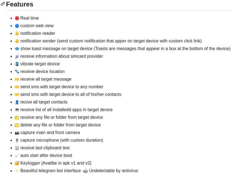 DogeRAT Malware Features