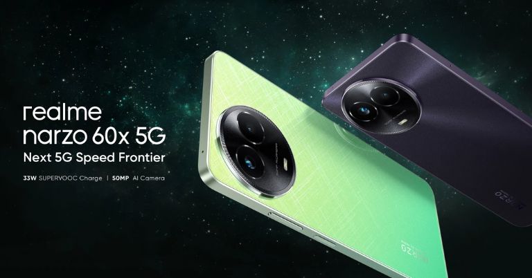 Realme Narzo 60x launched with a Slim Profile and MediaTek Dimensity 6100+ chipset