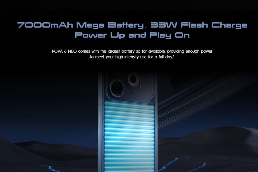 Tecno Pova 6 Neo 7000 mAh battery