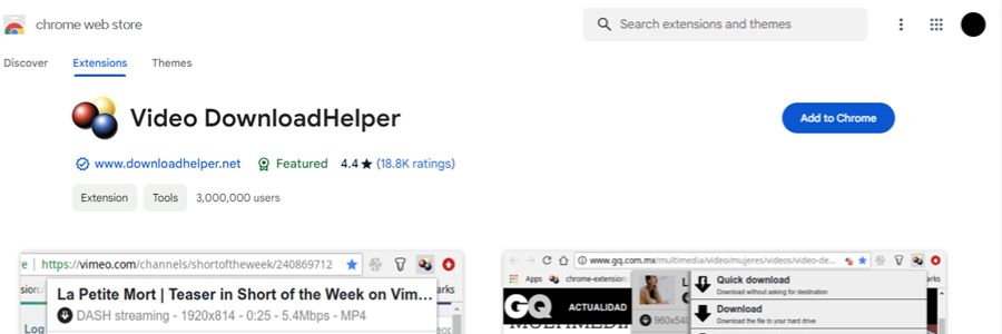 Video Download Helper Chrome Extension