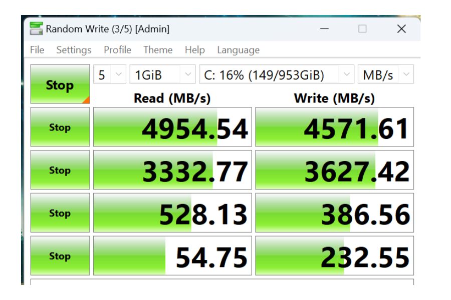 acer swift go 14 2024 review - ssd speed