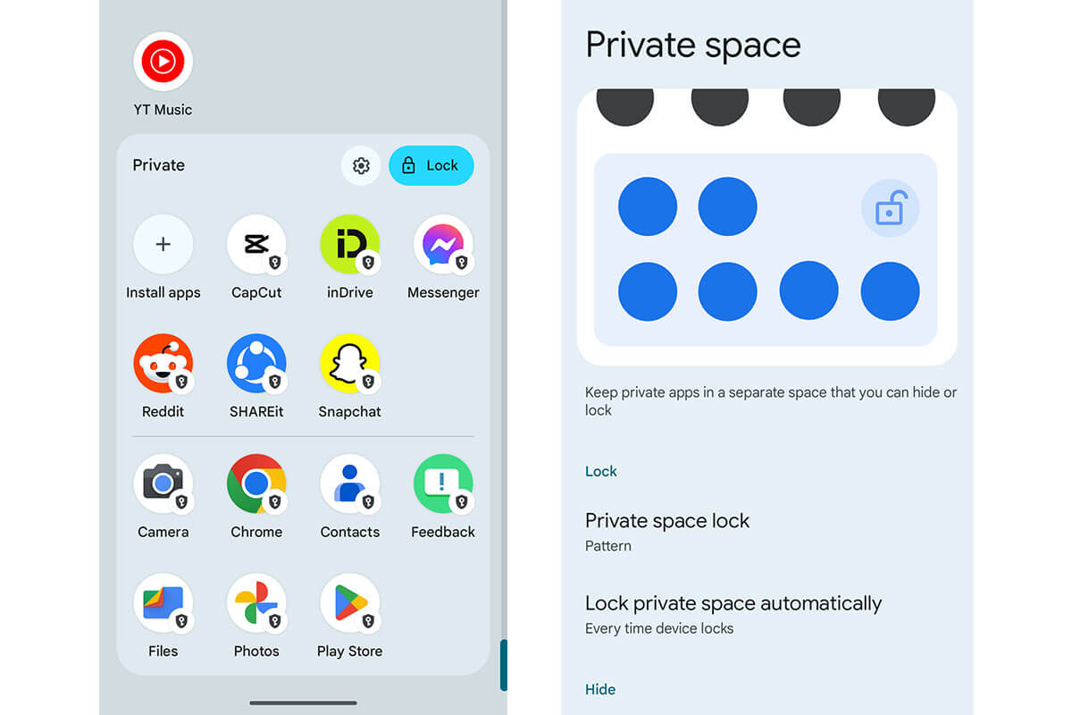 Android 15 - Private Space