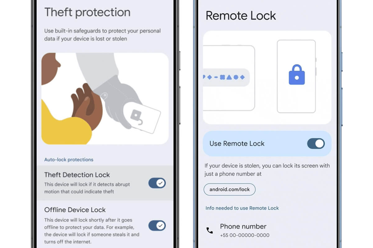 Android 15 - Theft detection lock