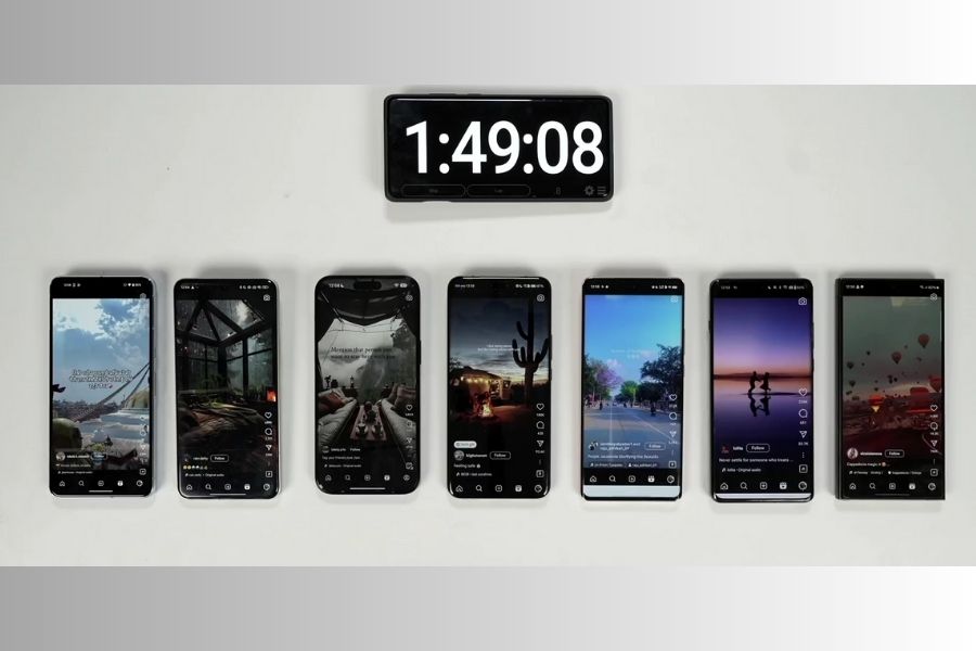 Flagship Phones Battery Test Insta Reels