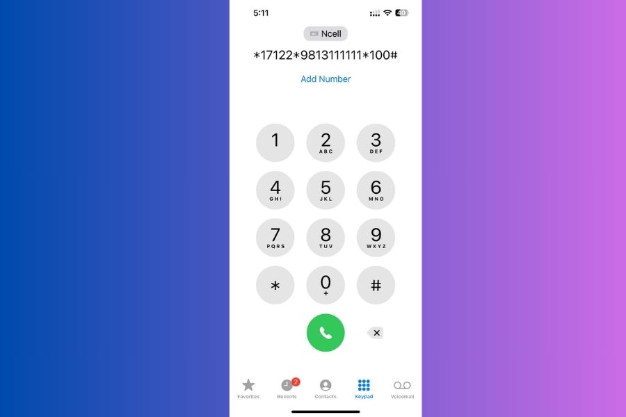 How to transfer balance in Ncell