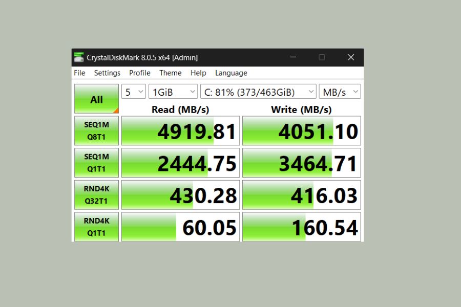 Acer Nitro V 16 2024 Review - Crystal Disk Mark Score