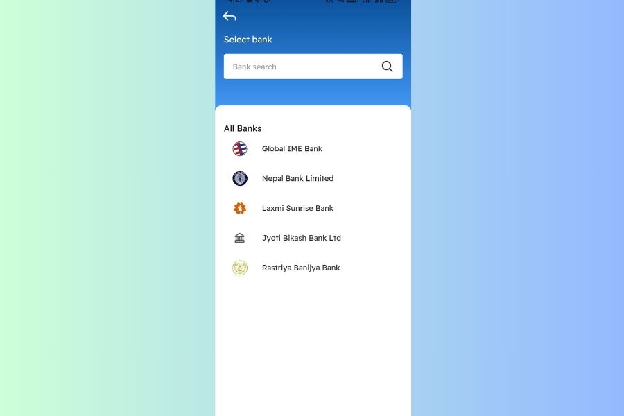 Namaste Pay Bank Linking Options