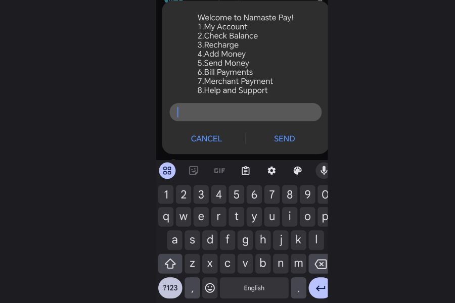 Namaste Pay Offline USSD Mode